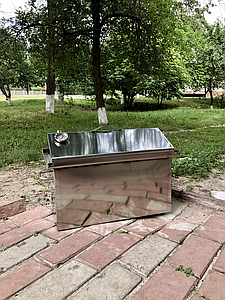 Коптильня Н/Ж с термометром 52х30х30 сантиметров