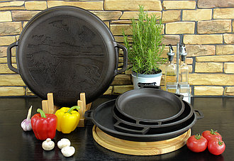 Крышка-сковорода чугунная, Ø 400мм