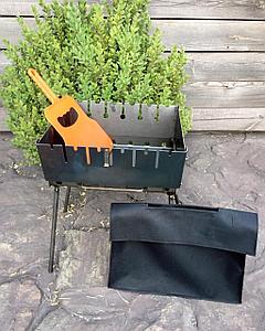 Мангал-чемодан 2 мм на 6 шампуров