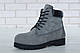 Серые зимние ботинки Тимберленд на шерстяном меху (Ботинки Timberland серые женские и мужские размеры 36-45), фото 4