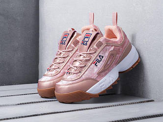 Женские объемные кроссовки Fila Disruptor 2 Bronze (Кроссовки Фила Дизраптор в бронзовом цвете)
