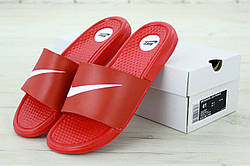 Сланцы Nike красного цвета