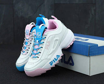 Женские кроссовки Fila Disruptor 2 White Purple
