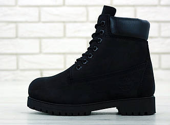 Ботинки Timberland 6 Inch Premium Black (Ботинки Тимберленд мужские и женские размеры 36-45 без меха)