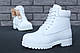 Женские ботинки Timberland Classic Boots белого цвета натуральный шерстяной мех 100% живые фото, фото 7