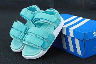 Спортивные сандалии Adidas Sandals Mint Adilette (Женские Адидас мятного цвета)